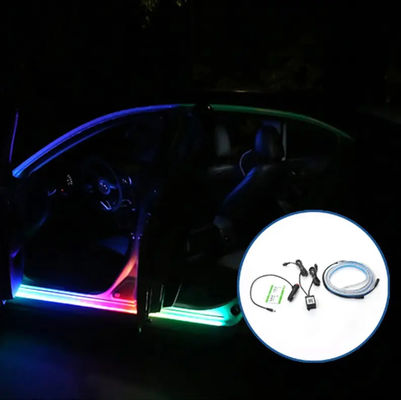 Universal APP/Remote Control Auto Car RGB Atmosphere Ambient Light Car Decorative Door Warning Light Flexible Flowing