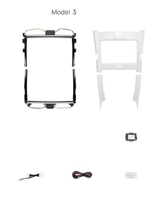 Assemblaggio originale di tende elettriche per tetto solare per Tesla Model 3