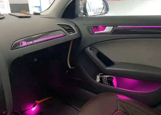 Illuminazione ambientale in fibra di carbonio RGB o legno di cenere (modus design) per Audi A4 (2009-2016)