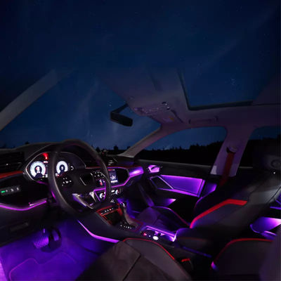 Luci illuminate dell'atmosfera dell'automobile del LED, illuminazione ambientale interna automatica 30 colori