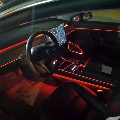 Luci fisse dell'atmosfera interna dell'automobile di colore, illuminazione ambientale automobilistica decorativa