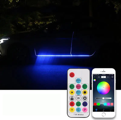 Universal APP/Remote Control Auto Car RGB Atmosphere Ambient Light Car Decorative Door Warning Light Flexible Flowing