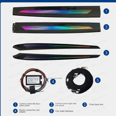 چراغ‌های LED اتمسفر داخلی خودرو کیت نور محیطی کنسول وسط داشبورد درب کنترل پنل لمسی برای مدل تسلا