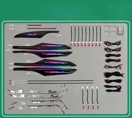 Luci ambientali Sinfonia arcobaleno dinamico Piano nero disegno dello stampo + quattro porte elettroplate per Cadillac CT5