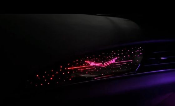 Luci ambientali Sinfonia arcobaleno dinamico Piano nero disegno dello stampo + quattro porte elettroplate per Cadillac CT5
