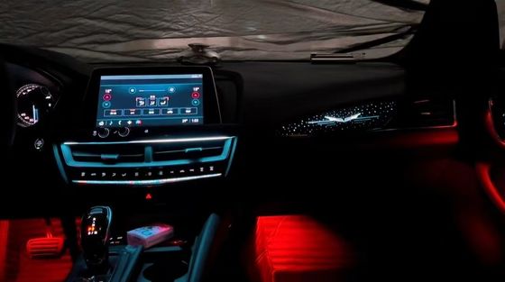 Luci ambientali Sinfonia arcobaleno dinamico Piano nero disegno dello stampo + quattro porte elettroplate per Cadillac CT5