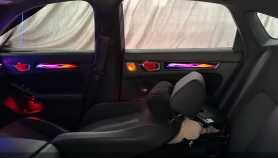 Ambient lights Rainbow symphony dynamic Piano black Ribbon style+Tweeter cover for Honda Civic/Integra(2022-2023)