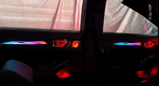 Ambient lights Rainbow symphony dynamic Piano black Ribbon style+Tweeter cover for Honda Civic/Integra(2022-2023)