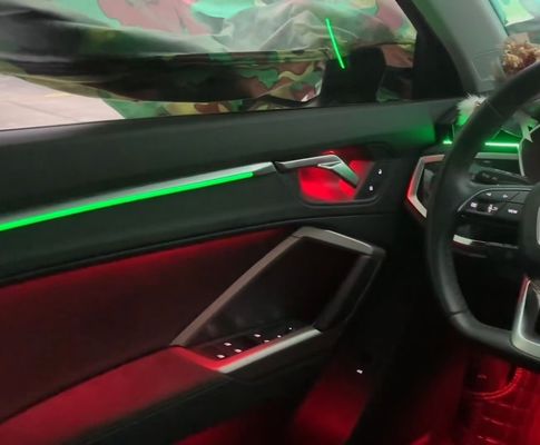Luci ambientali RGB Pannello di rivestimento del passeggero + Radium intaglio quattro porte per Audi Q3 (2019-2023)