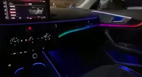Luci ambientali Streamer dinamico Perfetto controllo centrale+ Set di sette pezzi ((Intagliatura in radio) per Audi A4 (2017-2023)