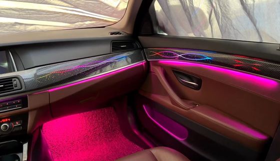 Luci ambientali LED Stella streamer pattern rainbow symphony dinamico (modello in fibra di carbonio) per BMW Serie 5 ((2011-2017)