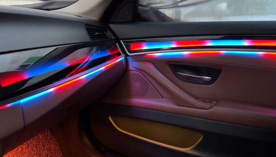 چراغ های محیطی LED روشنایی پویا رنگین کمان سمفونی پویا (طراحی قالب) برای BMW سری 5 ((2011-2017)