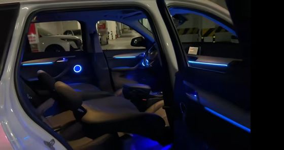 Luci ambientali Sinfonia arcobaleno LED dinamica+Griglia a tono medio per BMW Serie 1 ((Versione a tre compartimenti)))) 2016-2023)