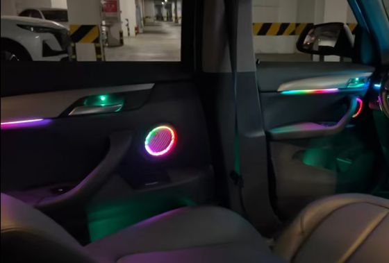 Luci ambientali Sinfonia arcobaleno LED dinamica+Griglia a tono medio per BMW Serie 1 ((Versione a tre compartimenti)))) 2016-2023)