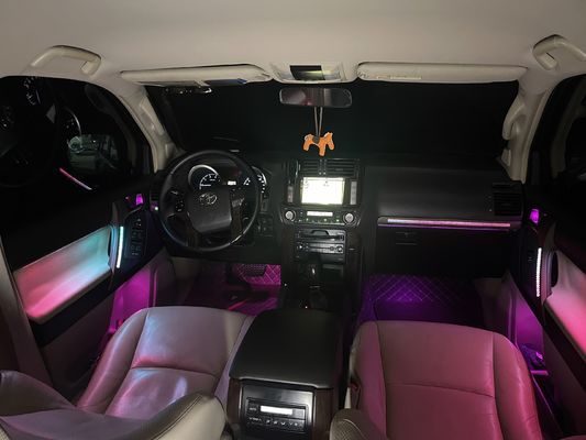 Dynamic Rainbow Symphony Ambient Light for 2010+ Toyota Prado Wood Effect Button Control