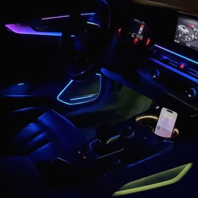 Two Door Edition+Midranger Horn cover 24 Lights Phantom coloored for 17-24 style Audi A 5 Ambient Light