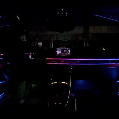 Two Door Edition+Midranger Horn cover 24 Lights Phantom coloored for 17-24 style Audi A 5 Ambient Light