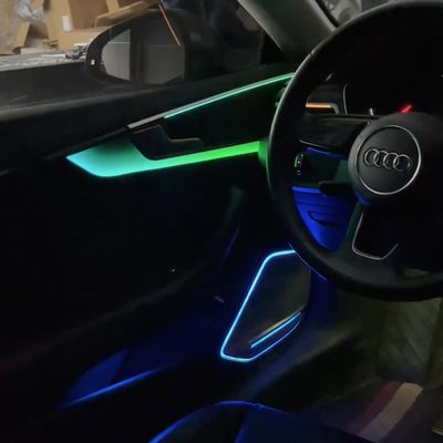 نسخه دو درب + پوشش Horn Midrange 24 چراغ نور محیط رنگ فانتومی برای آئودی A5 (17-24)